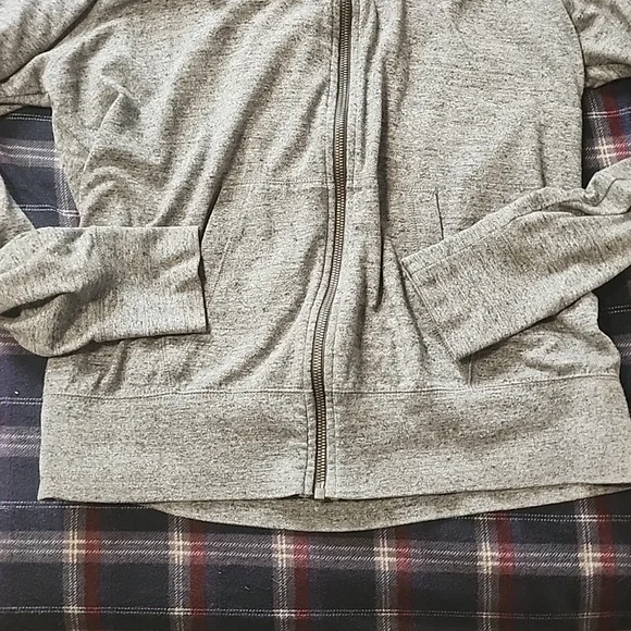 Gray women's Nike zip up hoodie - Picture 3 of 5
